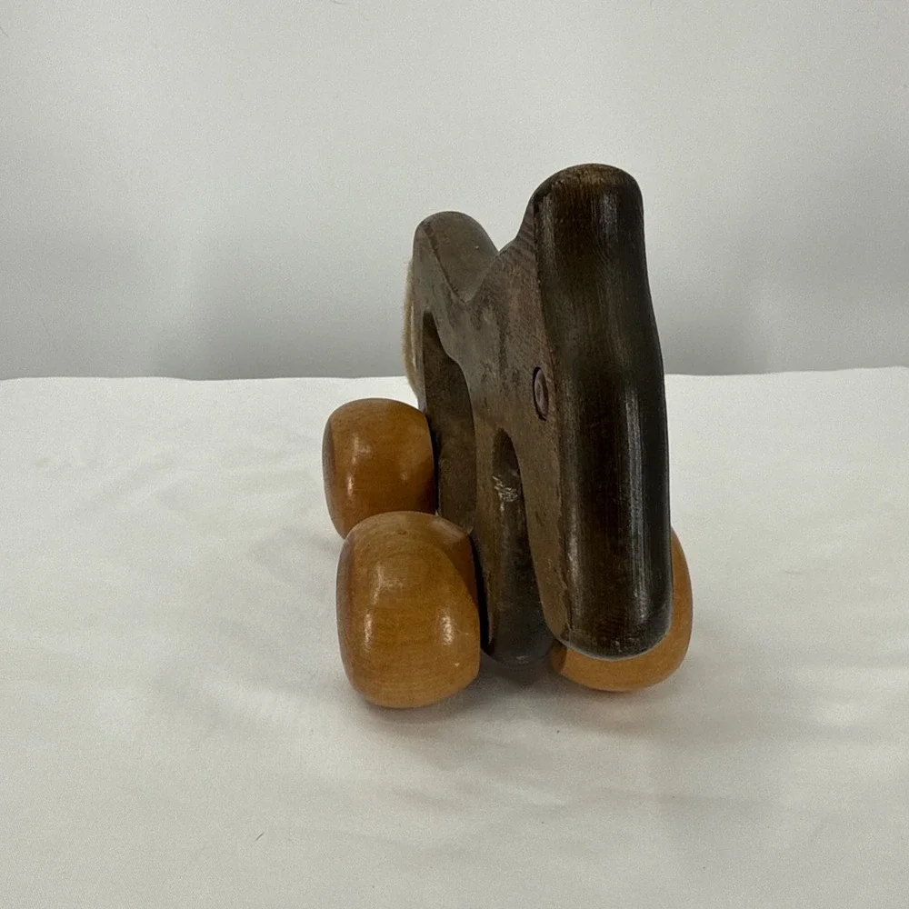 Vintage Wooden Horse Toy Googly Eyes Massage Pet‎ Creative Wood Handmade